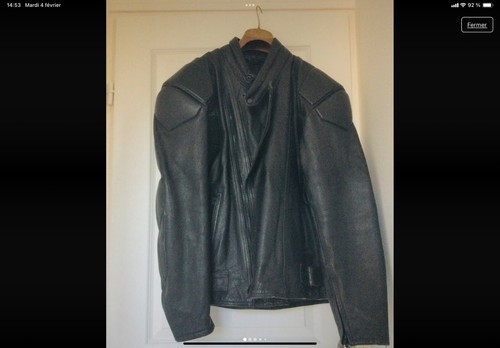 Blouson cuir moto - cuir, homme