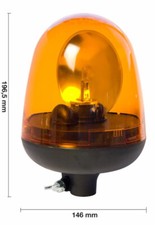 Gyrophare orange série One 24 V fixation pour tige