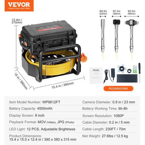 Vevor caméra inspection - caméra,