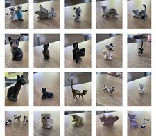 Chats Miniatures - Collection - Céramique / Verre / Cire