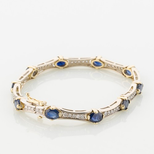 Bracelet 585 gold with - , 8.50ct