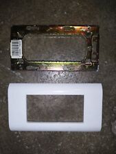 Legrand mosaic 45 ancien modèle support 4  modules 74804 + Plaque Horizontale