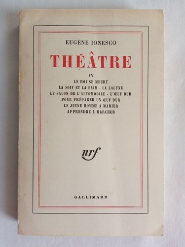 Théâtre ionesco tome 4 - théâtre., ionesco.
