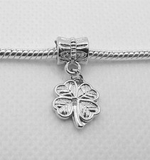QTY 3- Silver Clover Charm