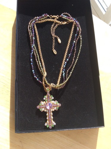 Vintage cross pendant necklace - vintage,