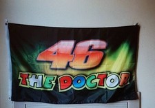 Drapeau publicitaire bannière flag Valentino Rossi VR46 The Doctor 90x150 CM
