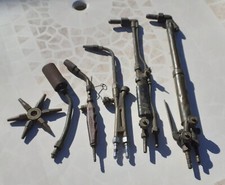 LOT 4 ANCIENS CHALUMEAUX ET OXYCOUPEUR OUTILS DE MÉTIER COLLECTION ACCESSOIRES