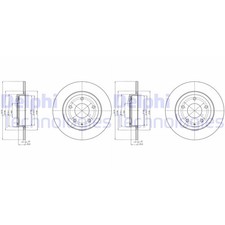 2X DISQUES DE FREIN DELPHI