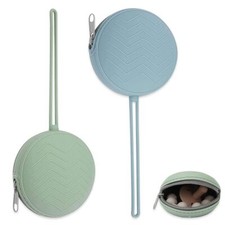 Boîte à Tétine Bébé Silicone 2 Pièces Étui Porte-Sucette Sans BPA Antibactéri...