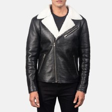 Veste de motard noire doublée
