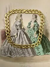 ANCIEN COLLIER PLAQUÉ OR  1980 ART DÉCO -  QUALITÉ BIJOU - HAUTE COUTURE