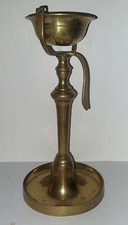 BELLE LAMPE A HUILE OU BRULE PARFUM DE BATEAU BRONZE