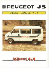 DANGEL PEUGEOT J5 4X4 DIESEL / catalogue brochure dépliant prospectus