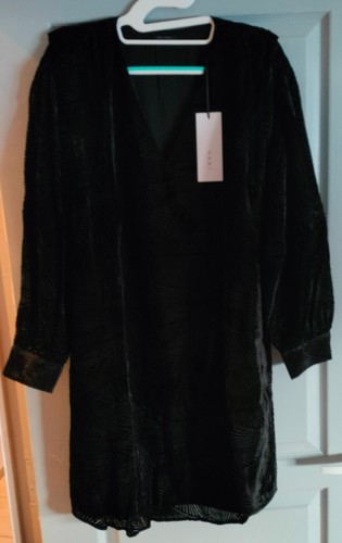 Robe noire ikks - effet, velours
