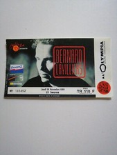 Billet de concert Bernard Lavilliers Jeudi 28 octobre 1991 à l'Olympia