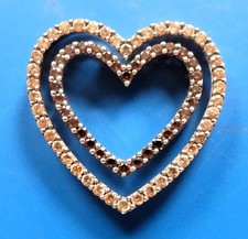 LOT Bijoux FANTAISIE en ARGENT MASSIF 925 PENDENTIFS COEURS Pierres / TI SENTO