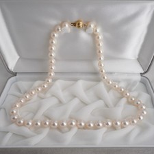 Collier mm blanc rose - de,