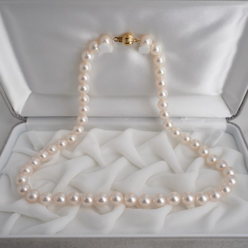 Collier mm blanc rose - collier, 8-8,5