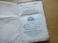 DICTIONNAIRE ETYMOLOGIQUE & RAISONNE DES RACINES LATINES E.O 1780