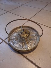 Ancien Plateau De Présentation En Métal Argenté Et Verre Complet