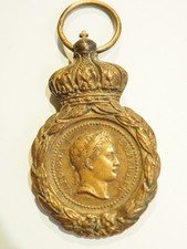 MEDAILLE DECORATION ANCIEN BRONZE NAPOLEON BONAPARTE 1821 ANTIQUE MEDAL BADGE