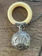 ancien hochet en argent massif