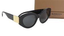 Burberry Sophia Femmes Lunettes de Soleil OS Noir Teinté Catadioptre Or Détails