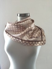 Foulard Carré "RODIER" Beige et Bleu ciel