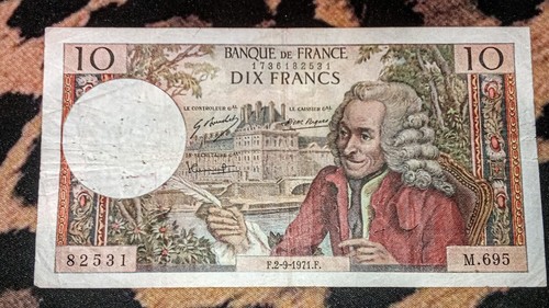 Billet francs voltaire - billet,