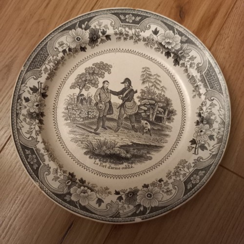 Assiette faience montereau - assiette,