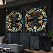 Part 2 Toile Image Abstraite Moderne Noir Brun Art Peinture Tableau XXL