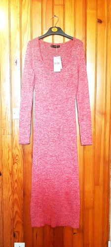 Robe longue maille mango - longue, en