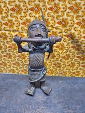 Statue Sculpture Bronze Africain Benin Nigeria Art Africain XIX Ème 