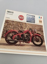 Dresch 500 bicylindre 1930 carte moto de collection Atlas France