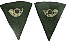 Ecussons de col de CHASSEUR FORESTIER pour col aiglon - vert très foncé 75x65mm