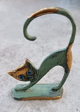 N°2 - Vintage: joli baguier figurine Chat en bronze / laiton   CA04
