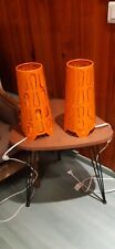 LOT DE 2 LAMPES DE CHEVET ORANGE ikea