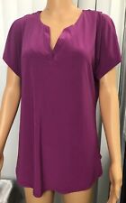 Cato Purple Lace Cut Out On Back Tunic Top Womens Size Medium. F
