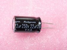 Lot x4 - capacitor condo condensateur chimique 250v 22µF 22uF 22MF rubycon 105°C