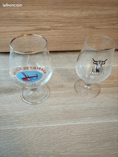 Duo de verre à bière belge et français pour offrir avec une histoire vraie