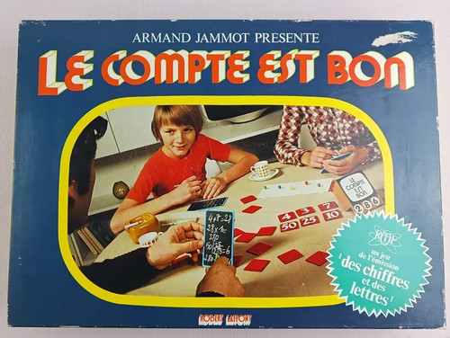 Jeu vintage compte est bon - compte,