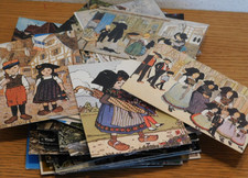 LOT ALSACE CPA vintage CARTE POSTALE ALSACIENNE strasbourg MULHOUSE colmar HANSI