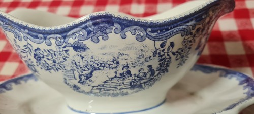 Ancienne saucière faïence - en,