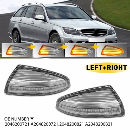 Pair side mirror - side, turn