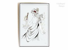 Miroir photo Canon topless fille hippie avec miroir à main années 80 vintage