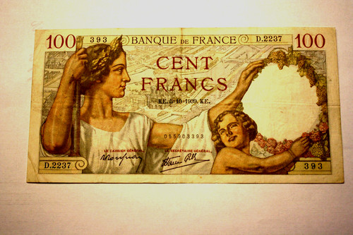 Billet 100 frs france - billet,