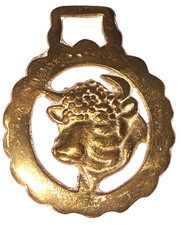 Horse Brass Médaillon Vintage Anglais calèche harnais en laiton d'un cheval