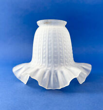 Tulipe dentelle en verre dépoli Art Nouveau, applique, lustre suspension 1900