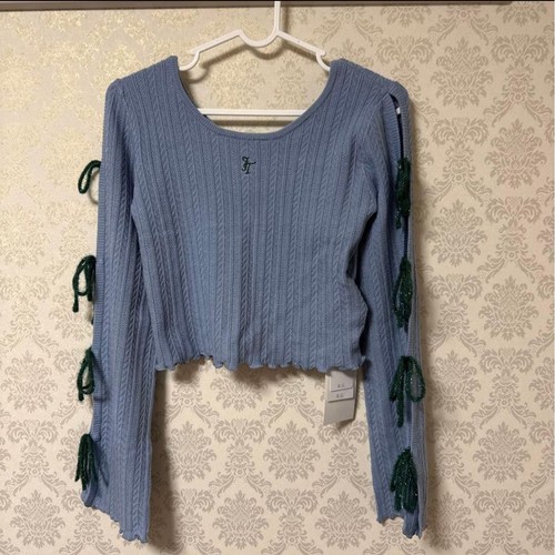 Lame ribbon teleco tops blue - ribbon,