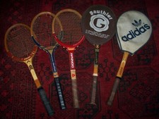 Lot de 5 divers raquettes de tennis ancienne.......